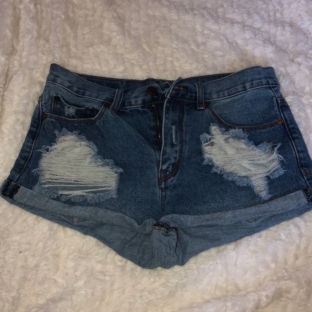 high waisted jean shorts. Size 27.